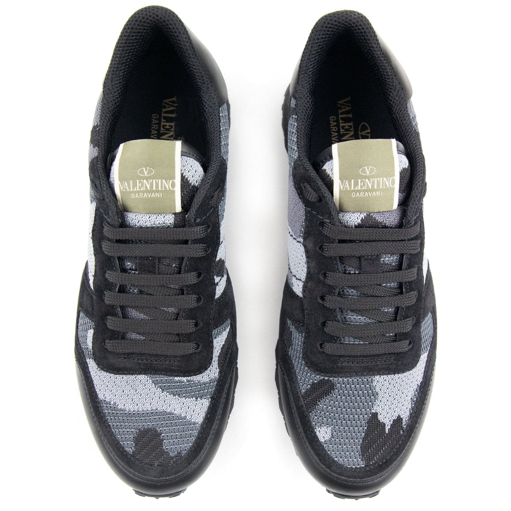 Valentino Mesh Fabric Camouflage Sneaker Nero 52V
