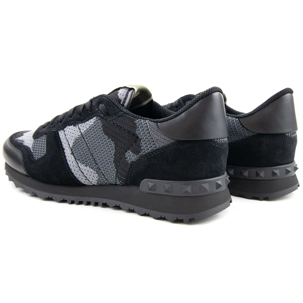 Valentino Mesh Fabric Camouflage Sneaker Nero 52V