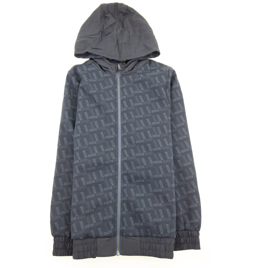 Hugo Boss Kids Reversible Zip Up Hoodie Navy