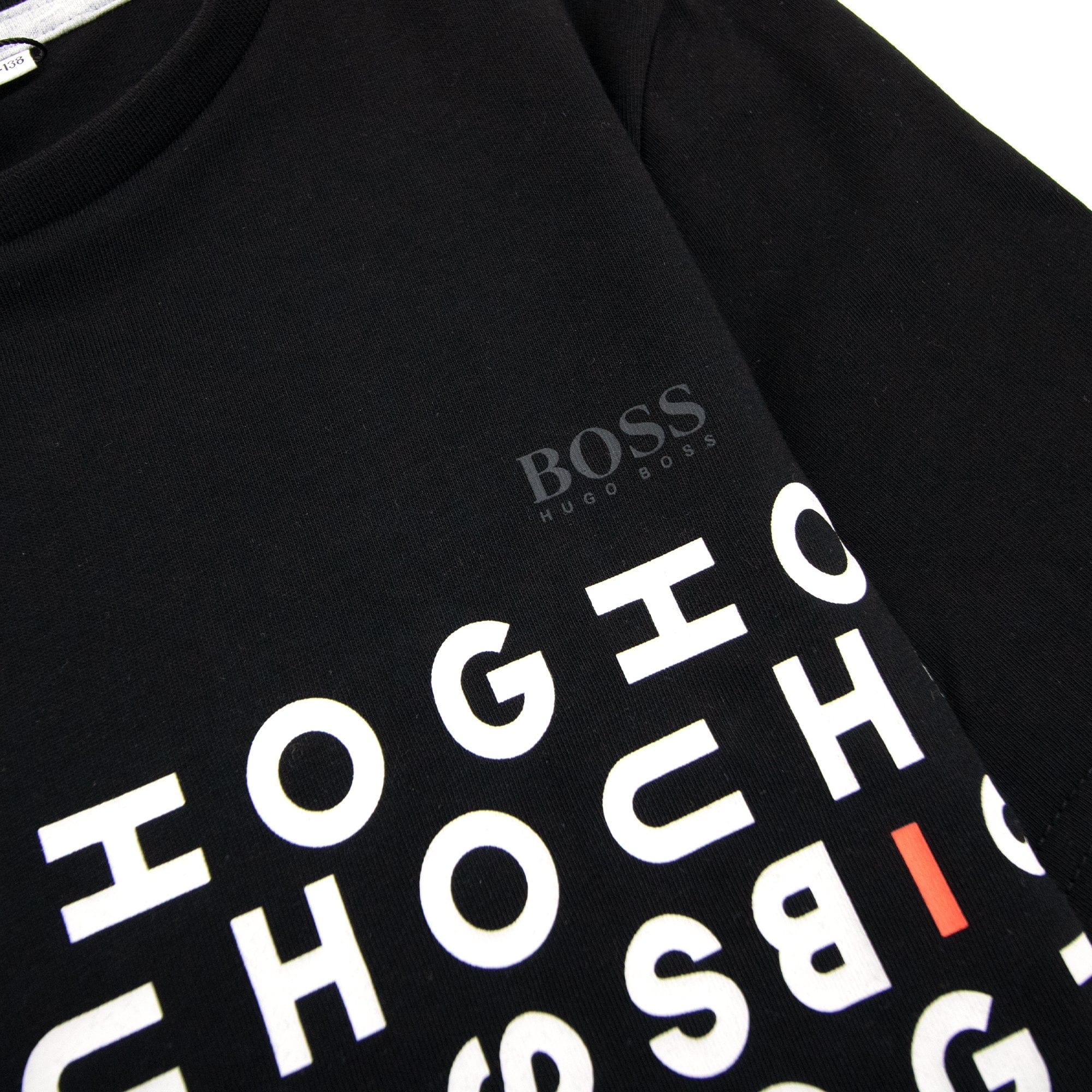 Hugo Boss Kids Multi Logo T Shirt Black