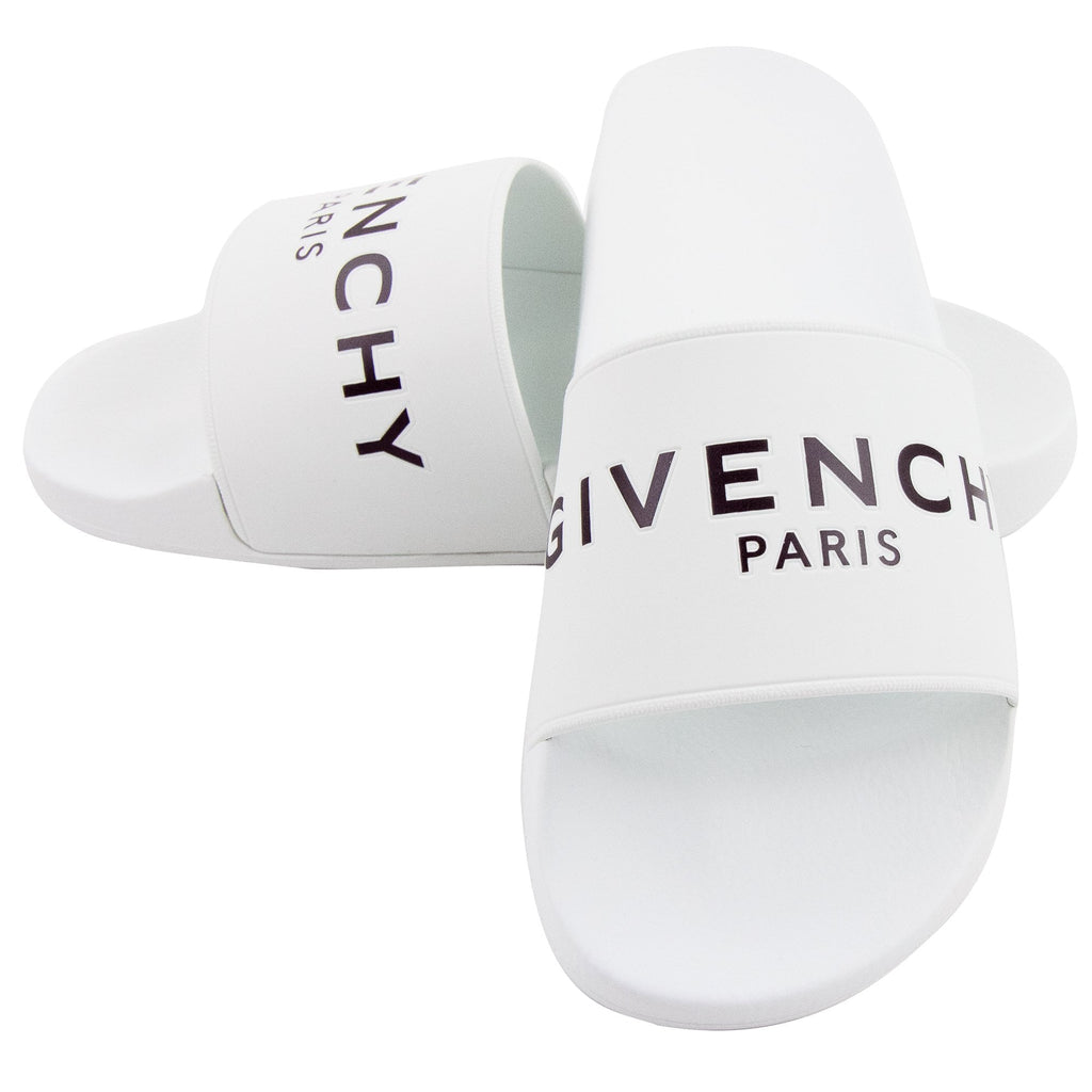 Givenchy Logo Slides White