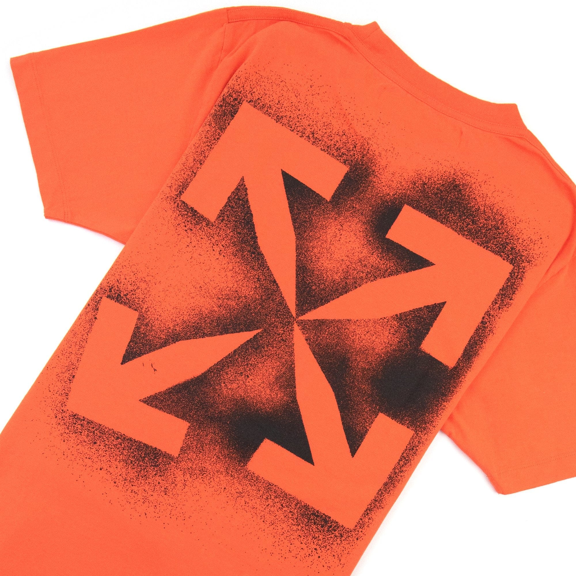 Off White Stencil S/s T Shirt Orange/black
