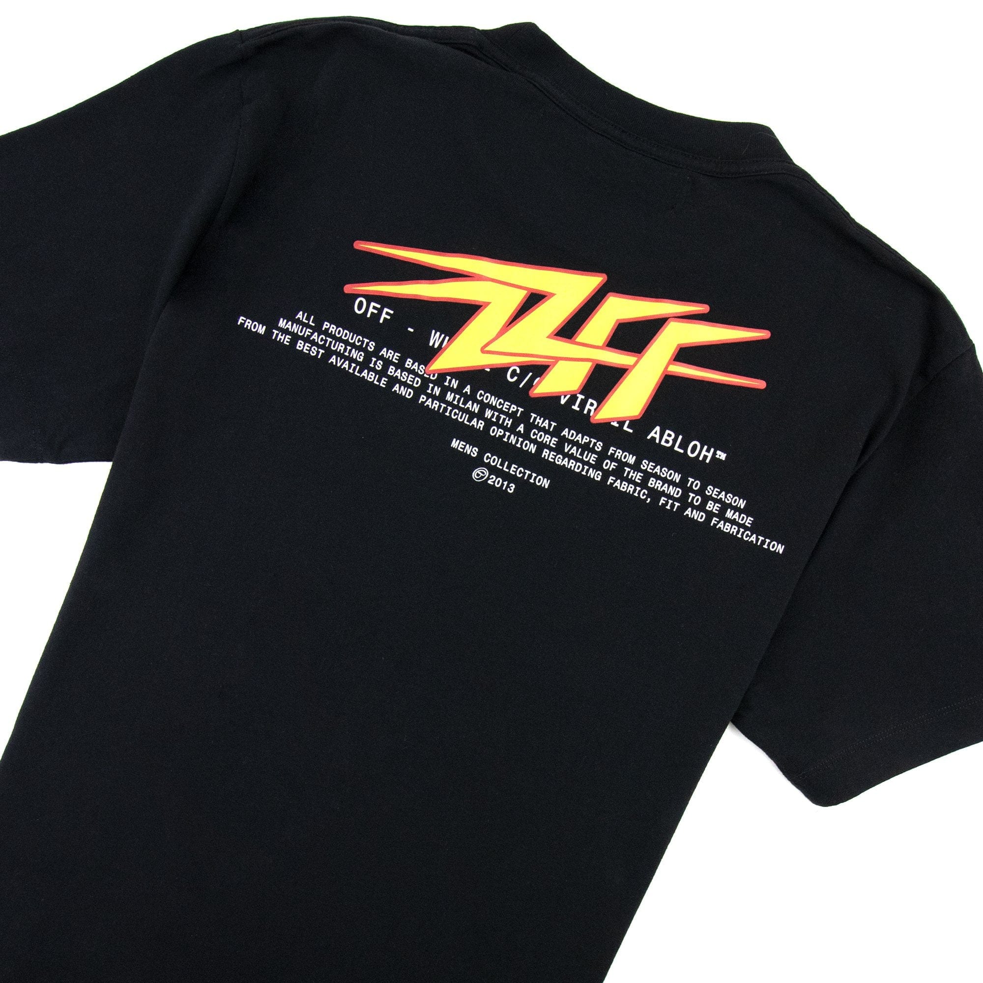 Off White Thunder Logo S/s T Shirt Black/yellow