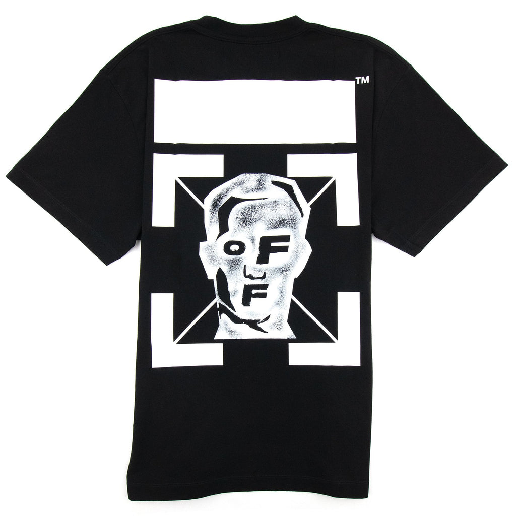 Off White Masked Face Printed S/s T Shirt Black/white
