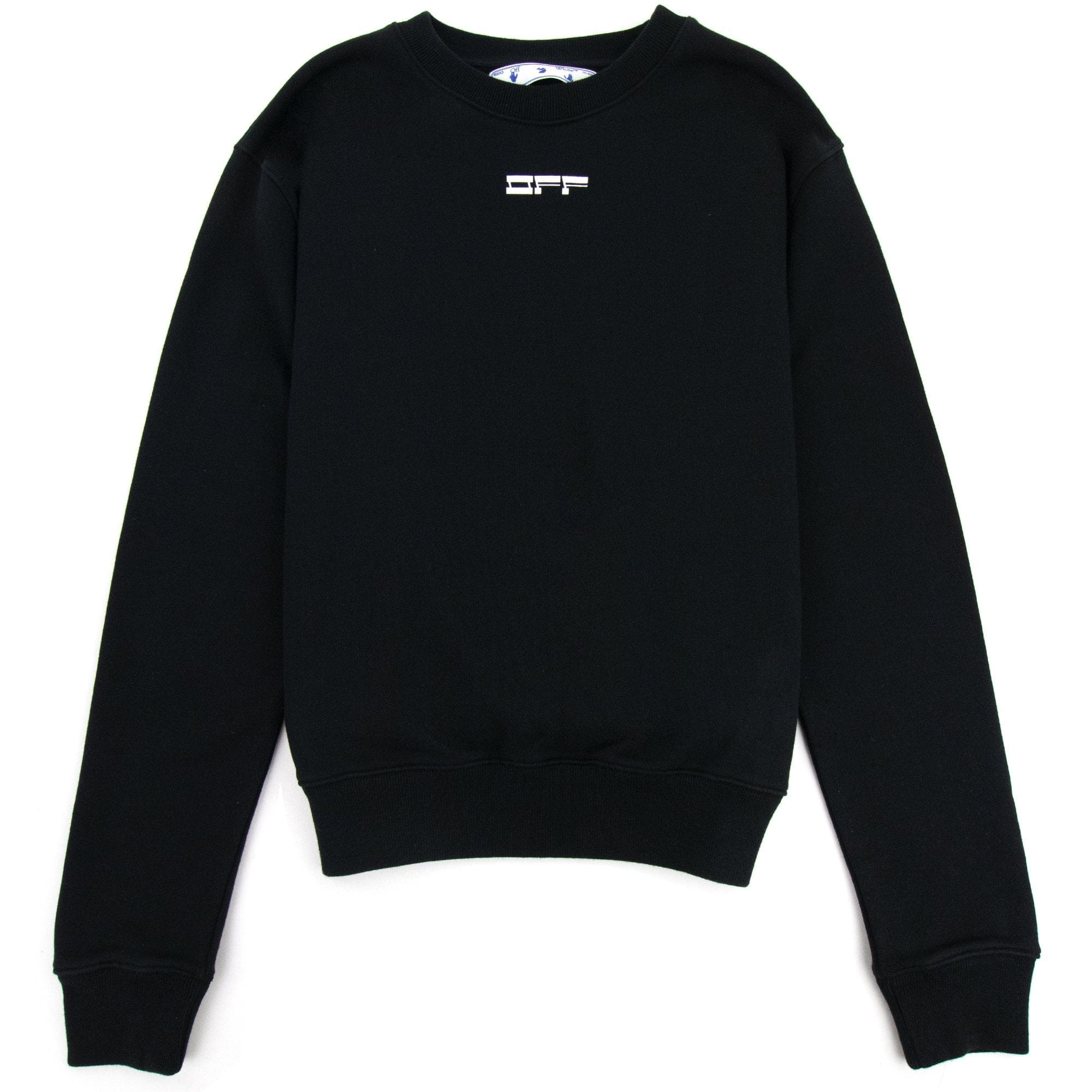Off White Masked Face Printed Sweatshirt Black/white