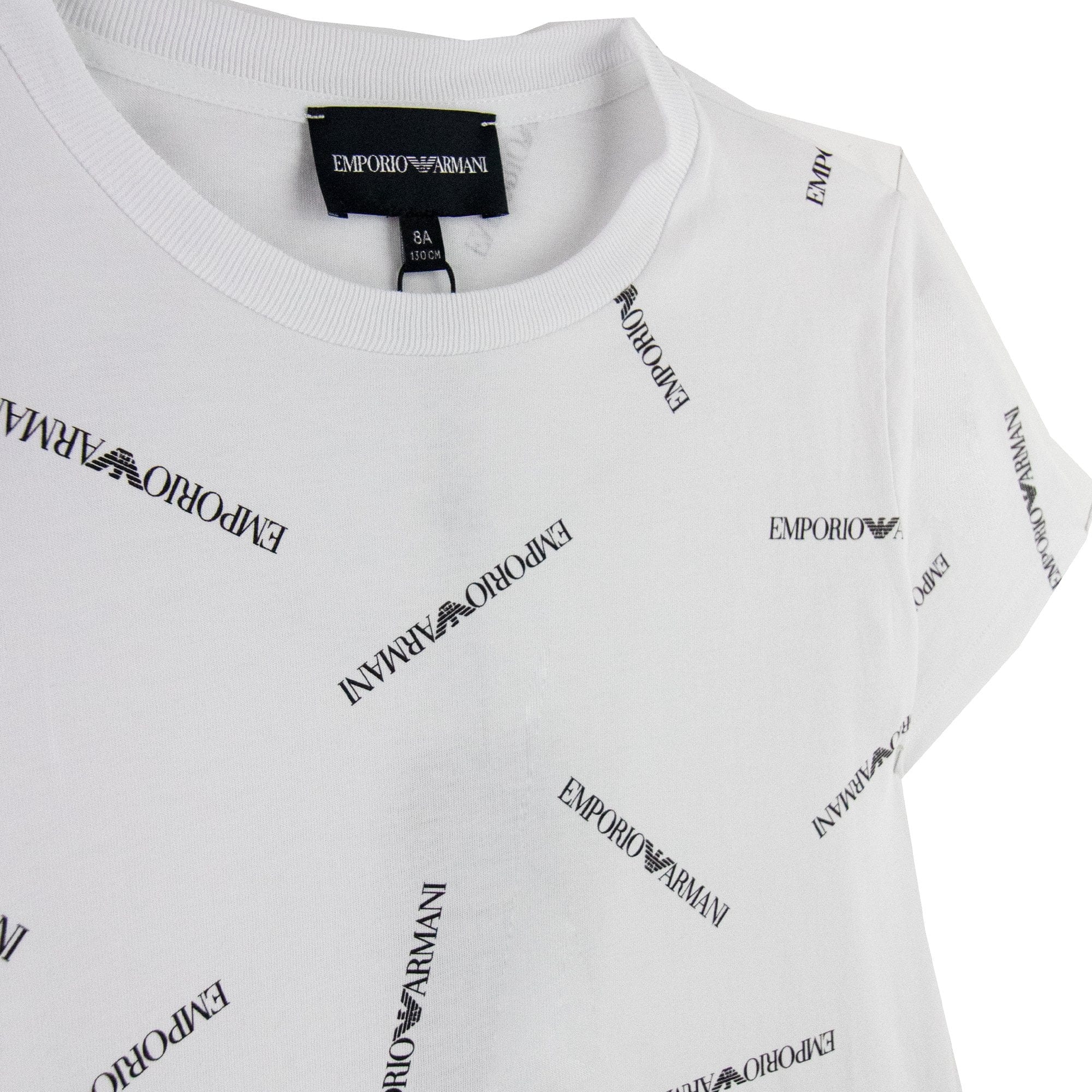 Emporio Armani Jnr All Over Print T Shirt White F112
