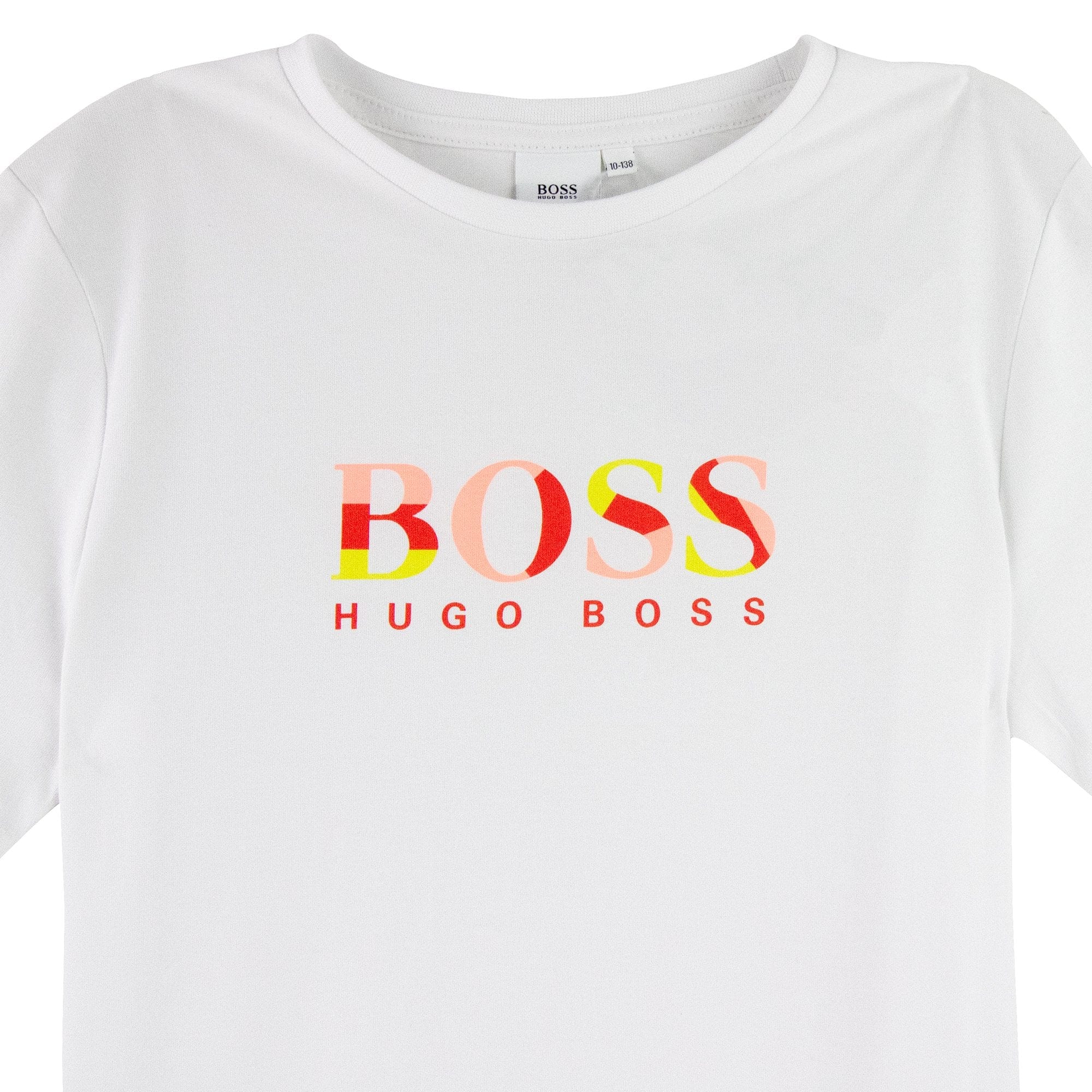 Hugo Boss Kids Multi Chest Logo T Shirt White