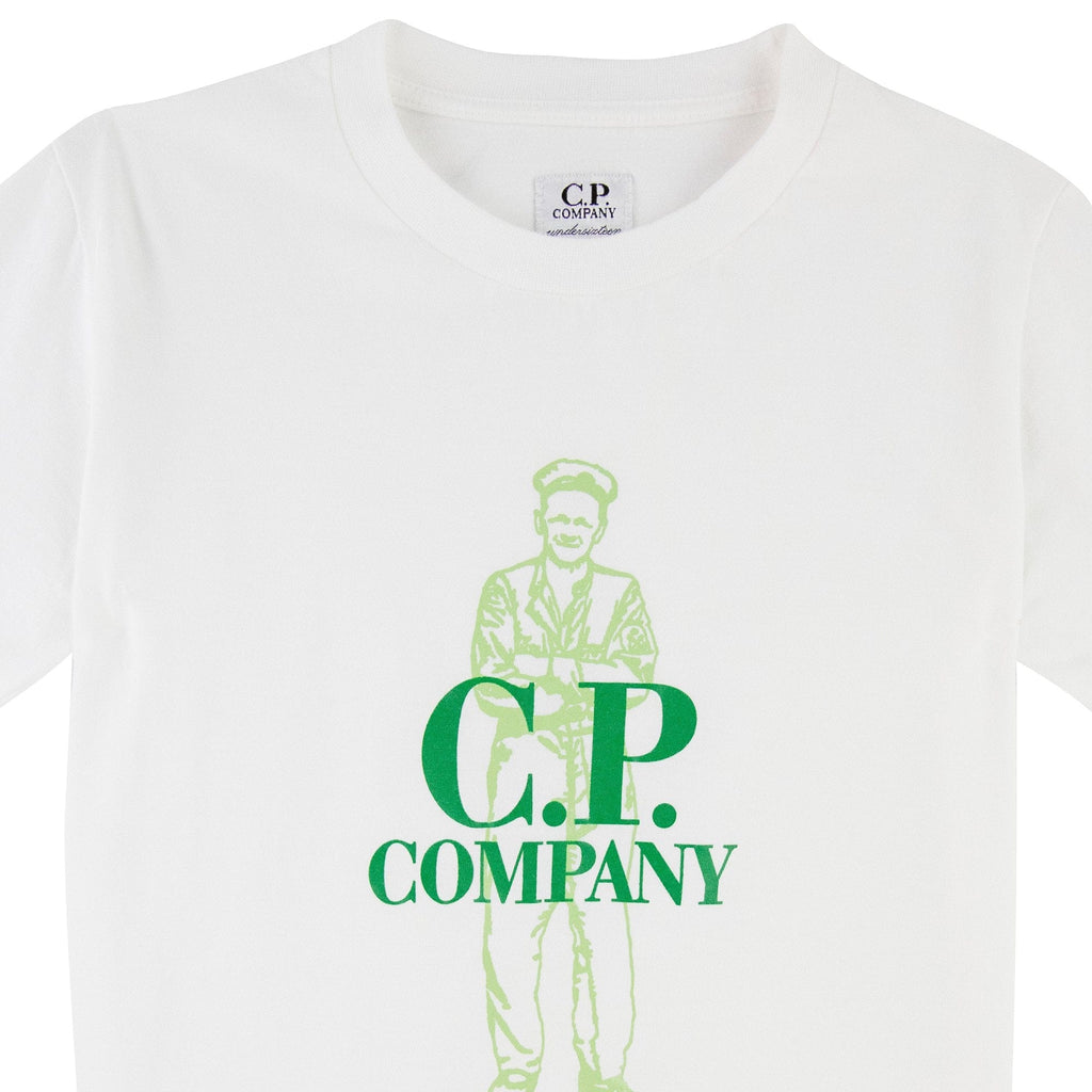 C.P. Company Undersixteen Worker Logo T-shirt White 103