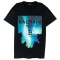 Balmain Moon Print T Shirt Black