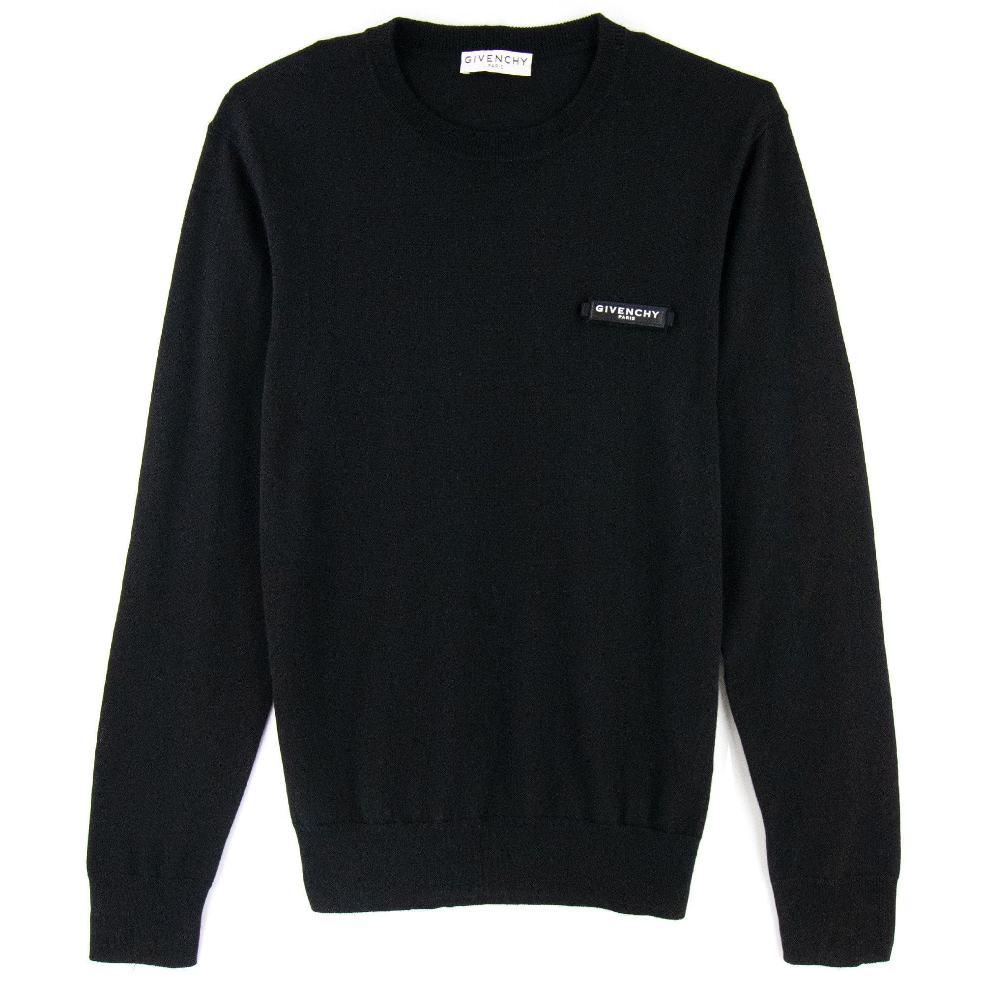 Givenchy Knitted sweatshirt Leather Badge Black