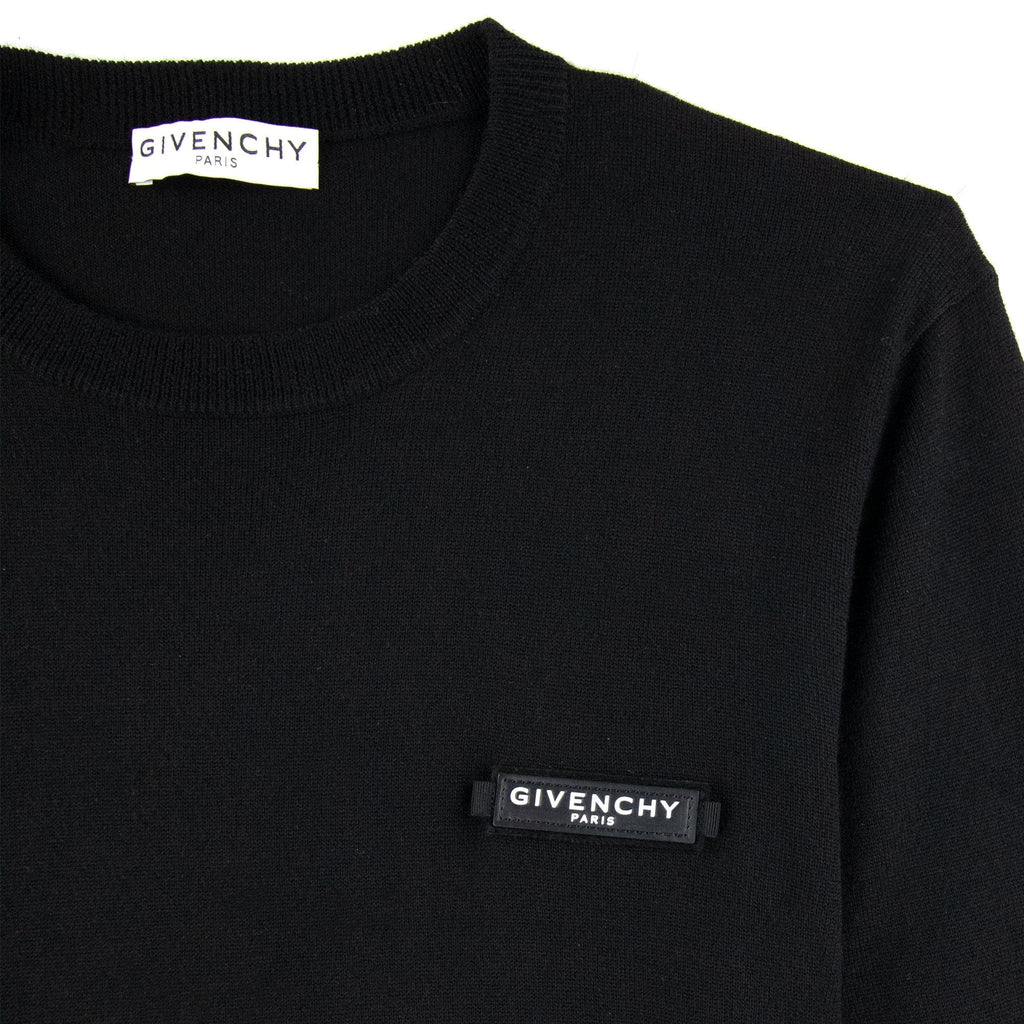 Givenchy Knitted sweatshirt Leather Badge Black
