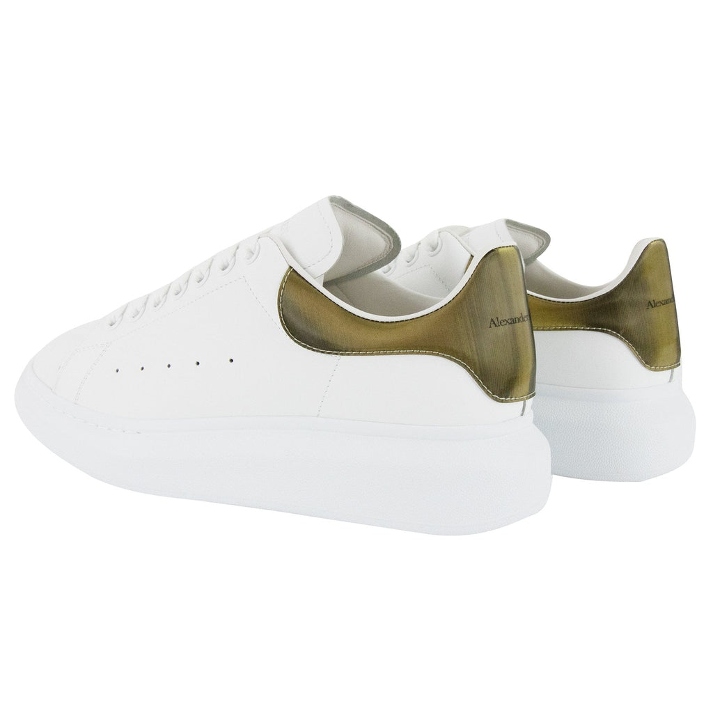 Alexander McQueen Exaggerated Sole Transparent Heel Sneakers White/gold 9075