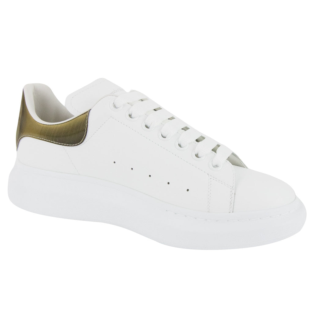 Alexander McQueen Exaggerated Sole Transparent Heel Sneakers White/gold 9075