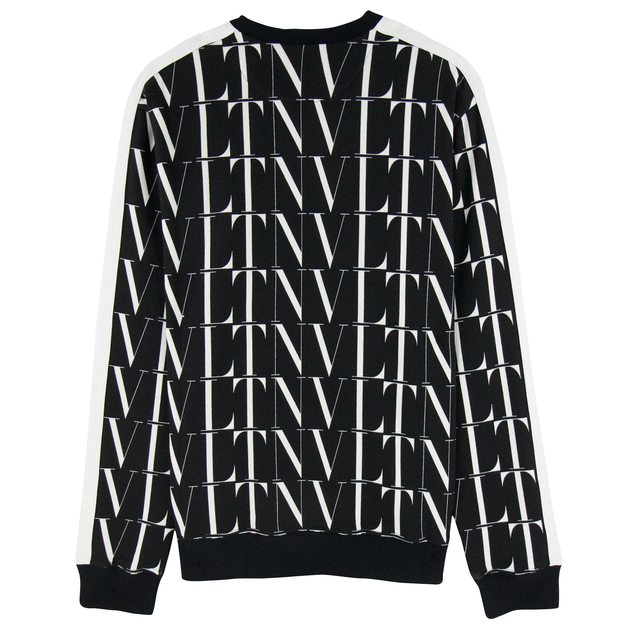 Valentino Logo Pattern Contrast Tape Stretch Sweatshirt Black/white
