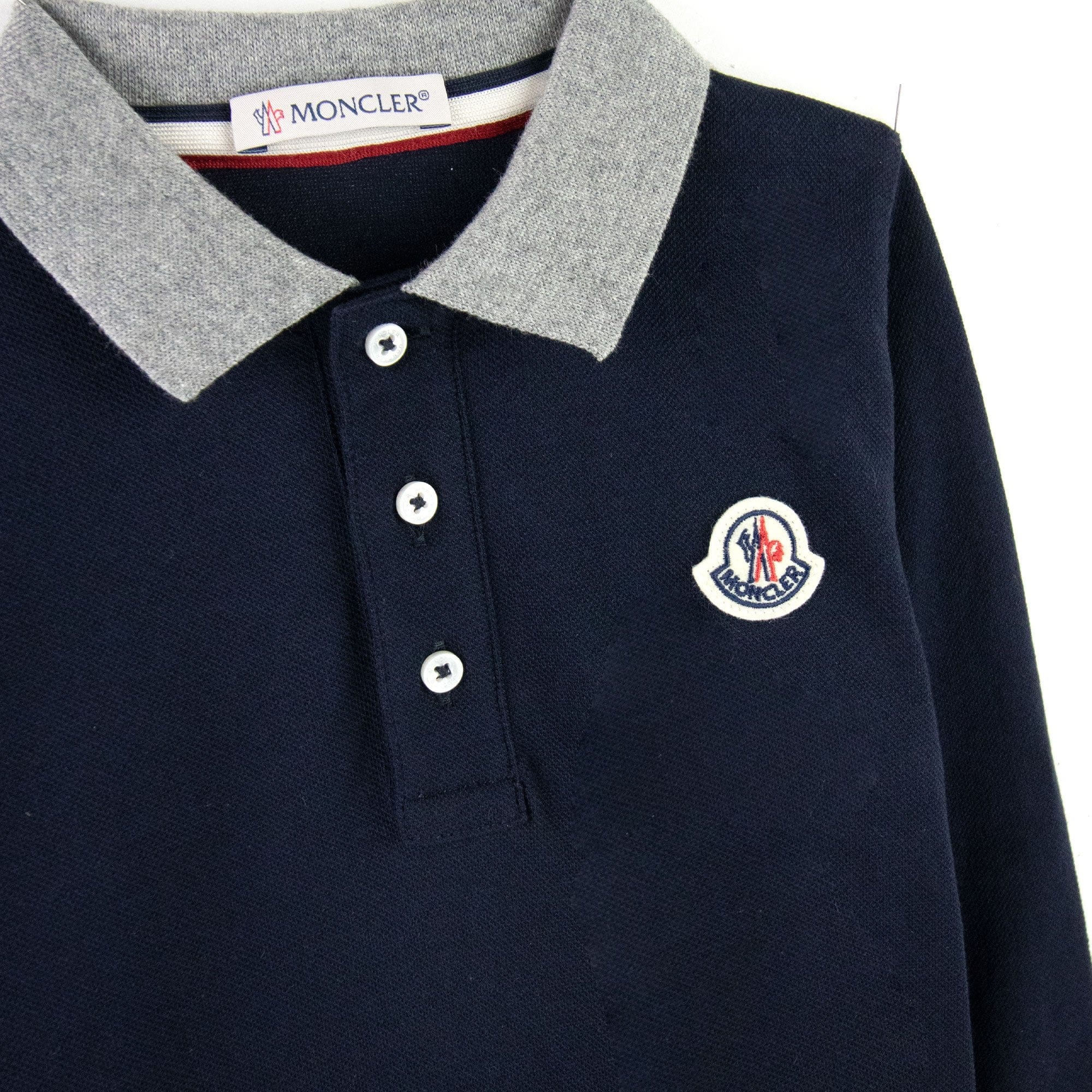 Moncler Junior Maglia Manica L/s Polo Navy 778