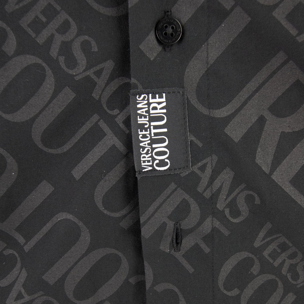 Versace Jeans Couture Stretch Print Shirt Black