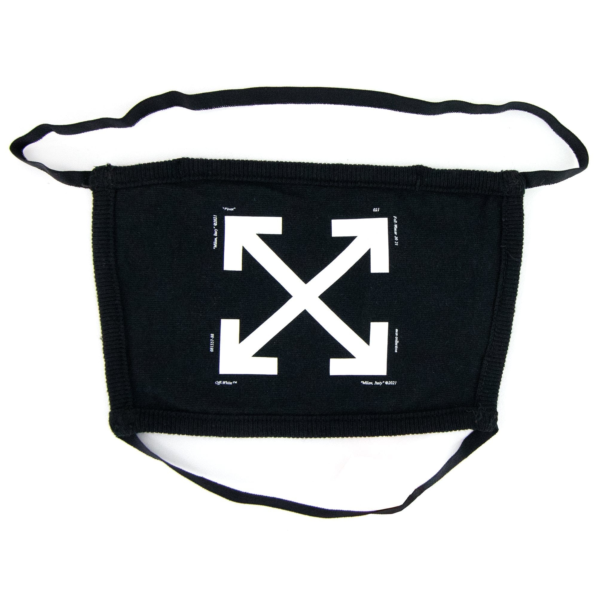 Off White Arrow Print Face Covering Mask Black/white