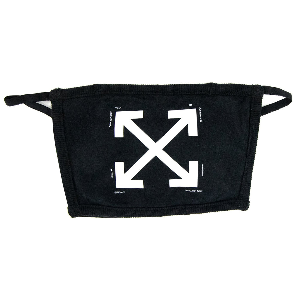 Off White Arrow Print Face Covering Mask Black/white