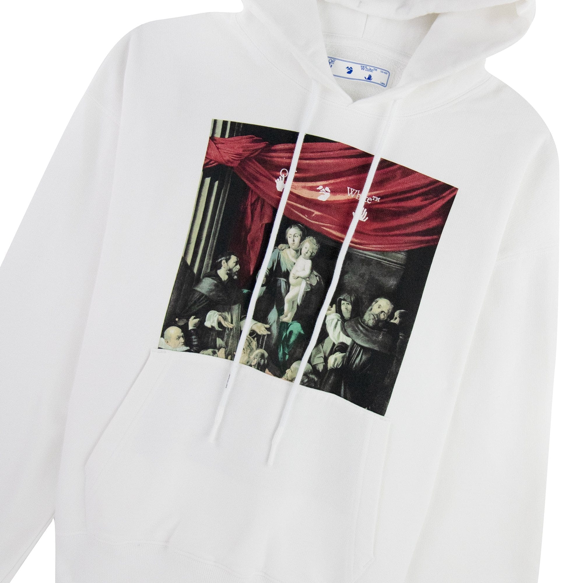 Off White Caravage Printed Hooded Sweatshirt White/black