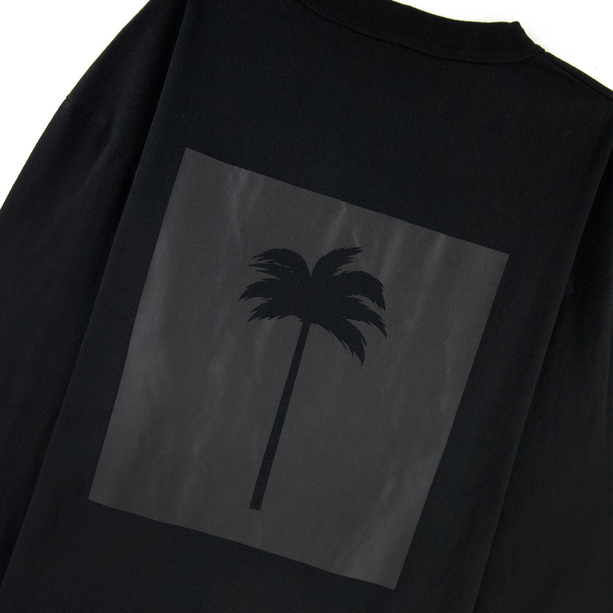 Palm Angels PXP Tonal L/s T Shirt Black/black