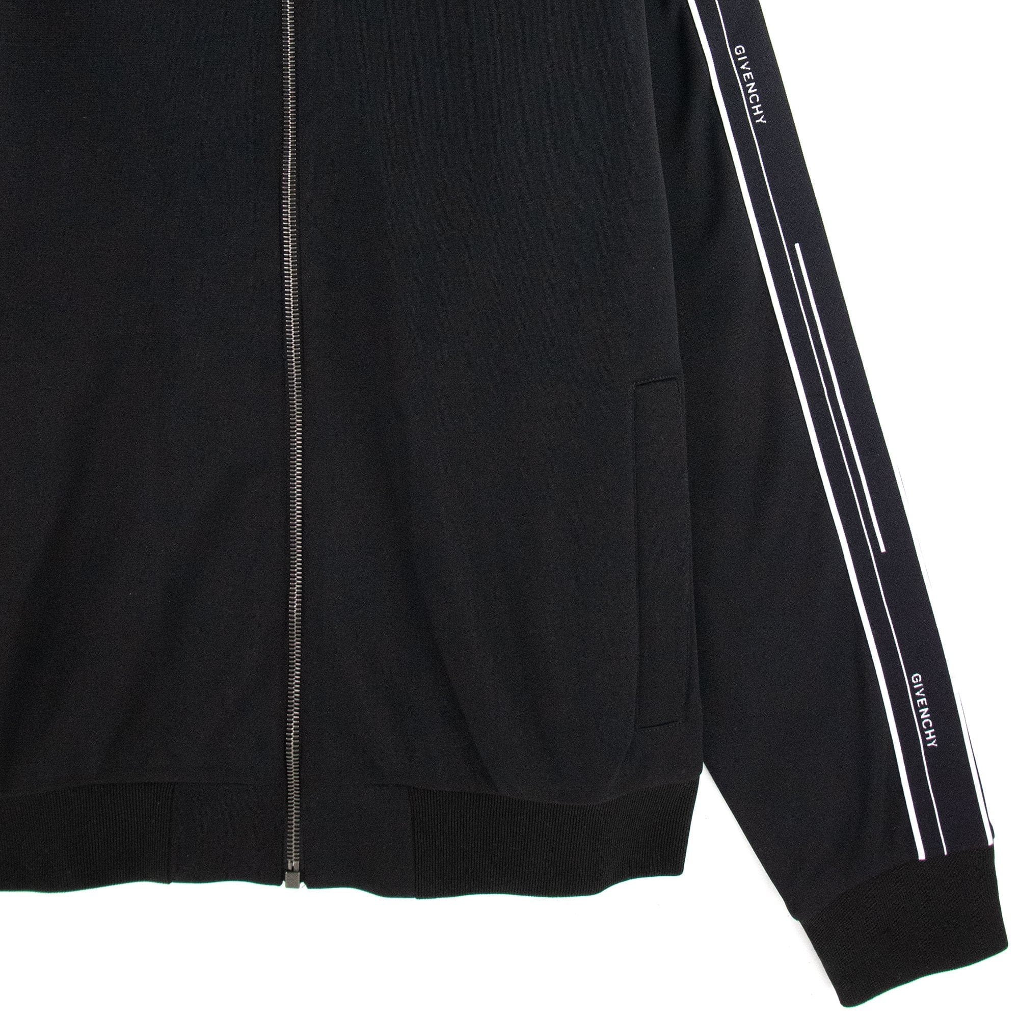 Givenchy Zip Sweatshirt Side Detail Black