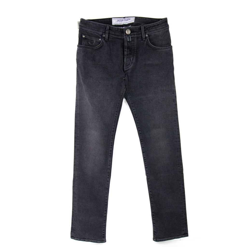 Jacob Cohen Black Patch Stretch Jeans Dark Grey 001