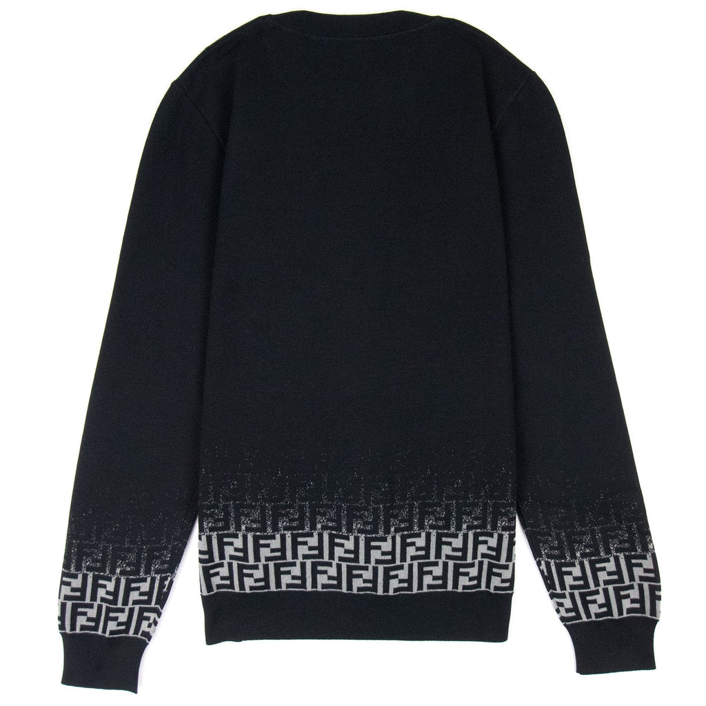 Fendi Girocollo Degrade FF Knitted Sweatshirt Black