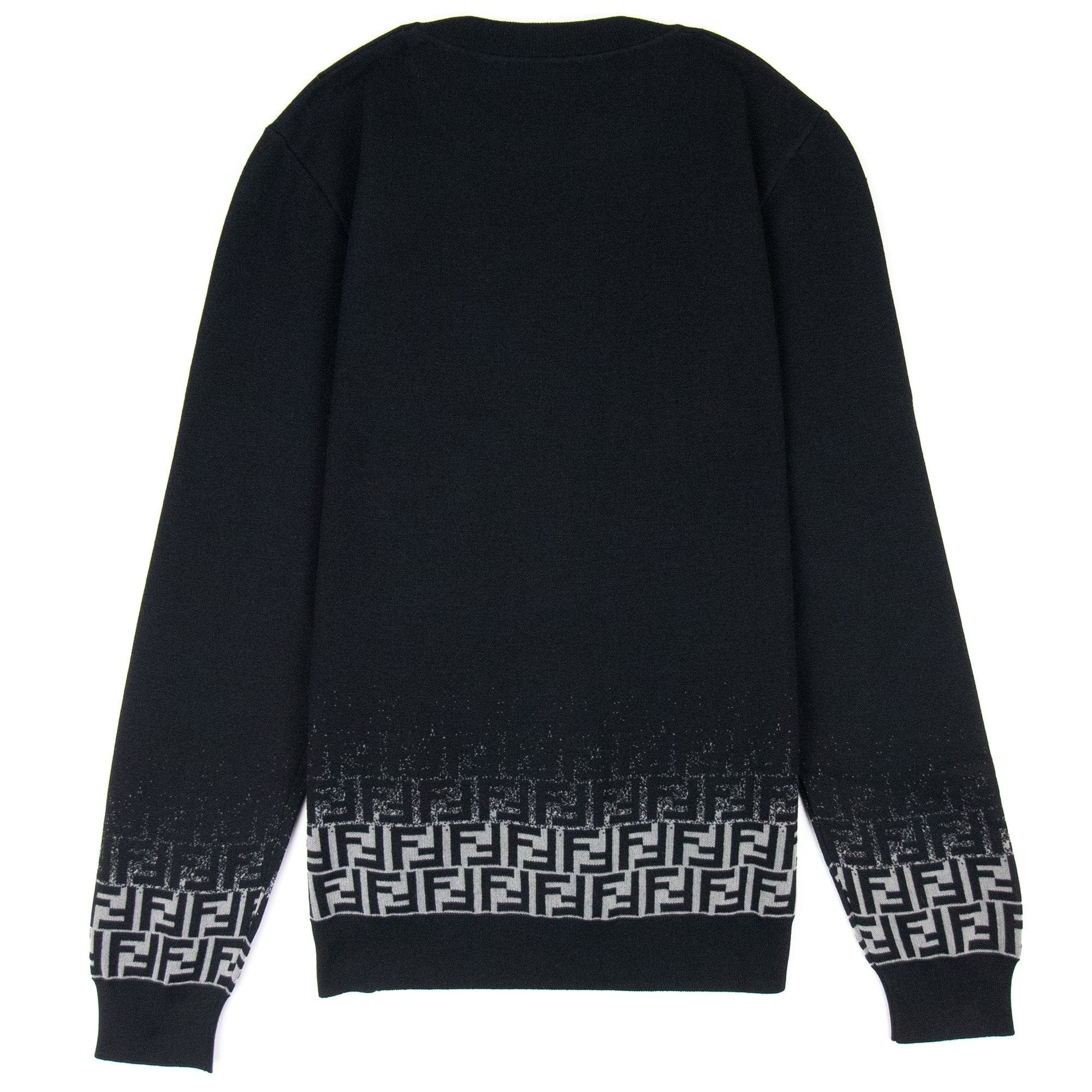 Fendi Girocollo Degrade FF Knitted Sweatshirt Black