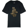 Fendi Golden Shiny FF Logo T Shirt Black