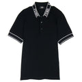 Fendi Collar Logo Print S/S Polo Shirt Black