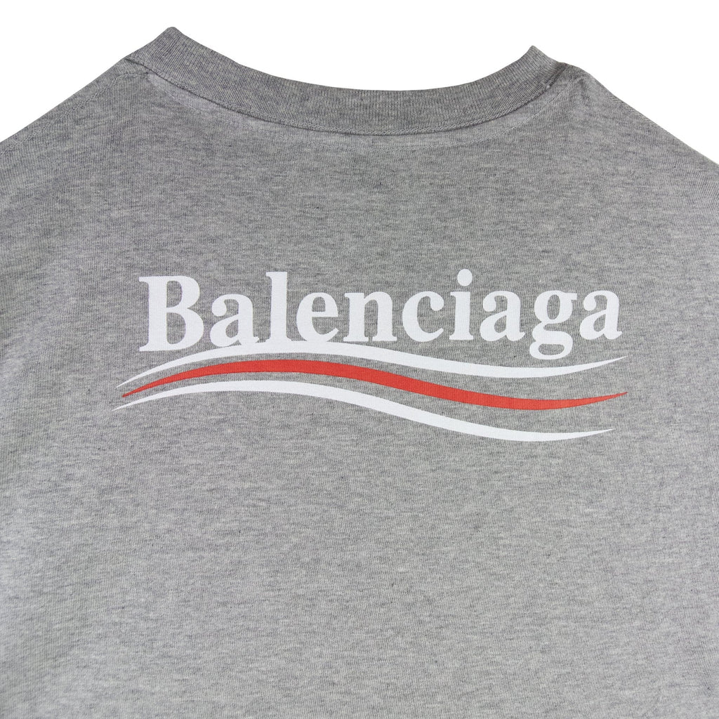 Balenciaga Political S/s T Shirt Grey 1300