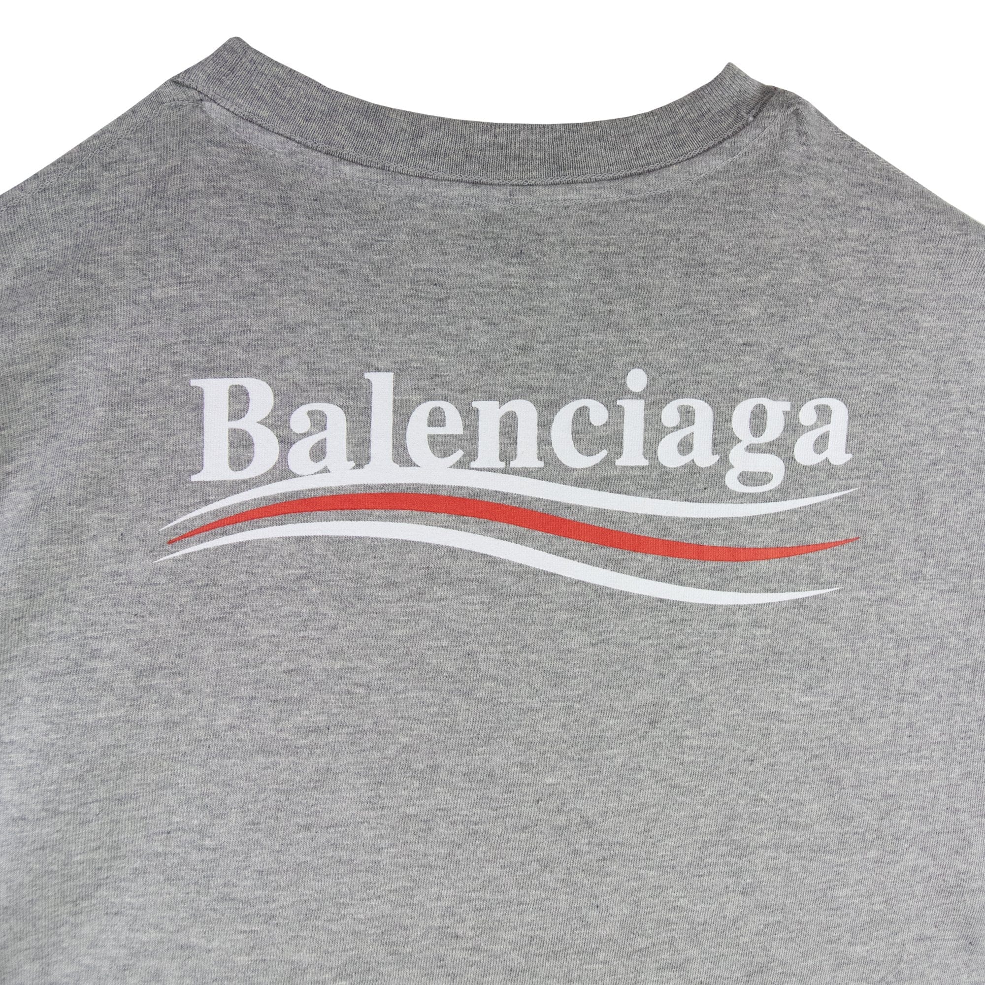 Balenciaga Political S/s T Shirt Grey 1300