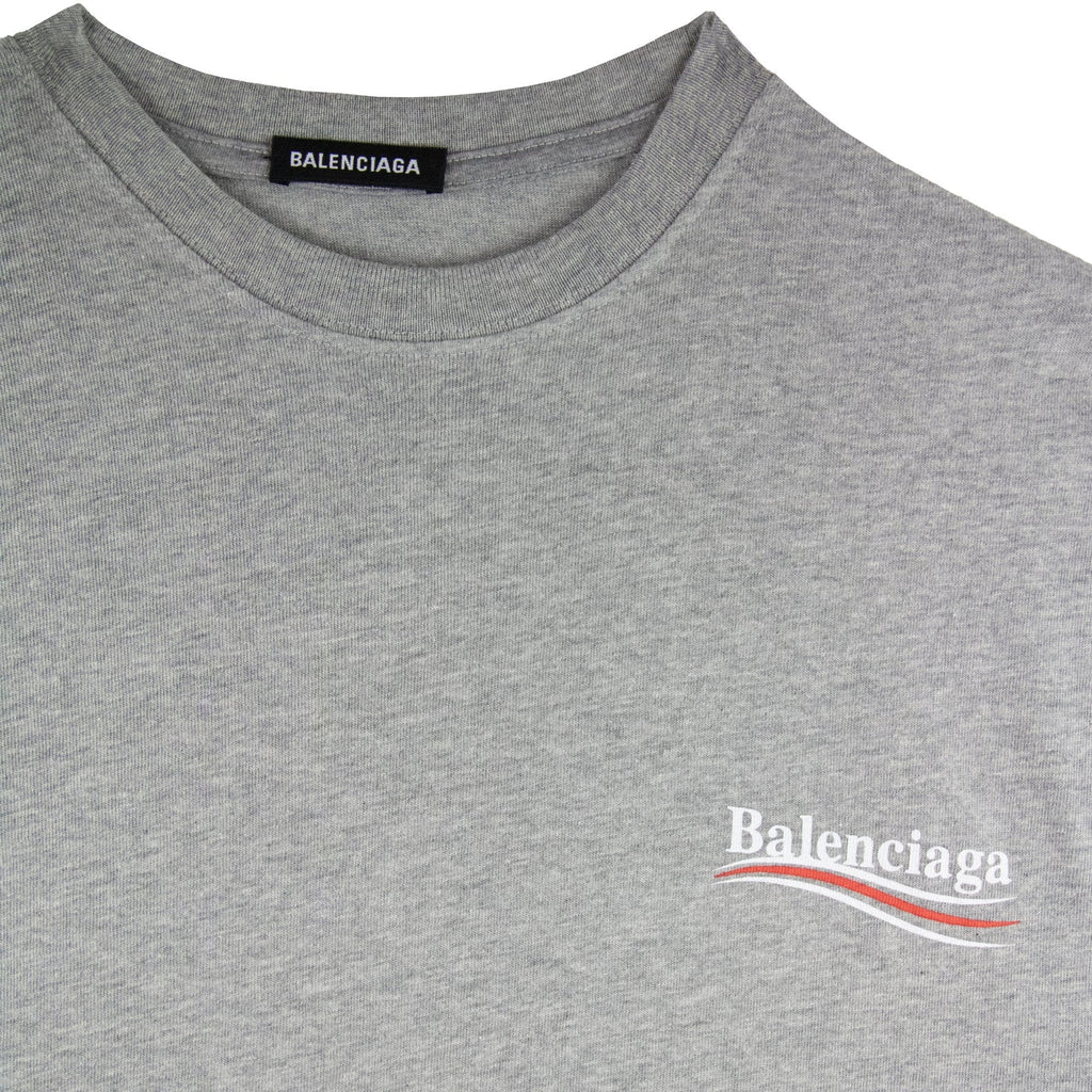 Balenciaga Political S/s T Shirt Grey 1300