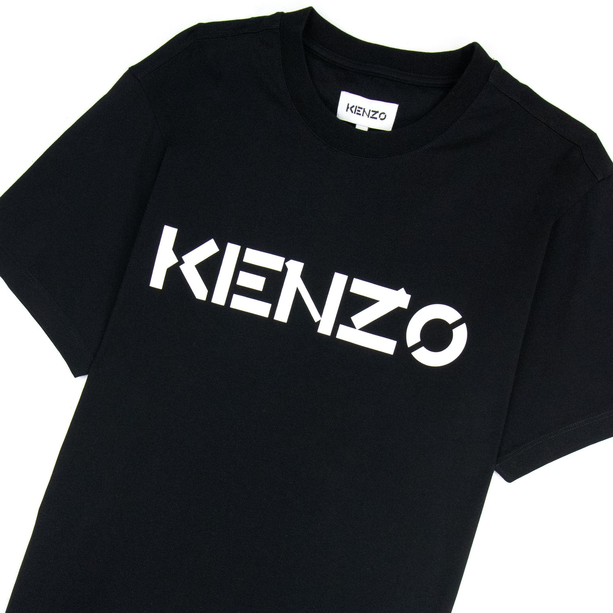 Kenzo Logo Print Crewneck T Shirt Black