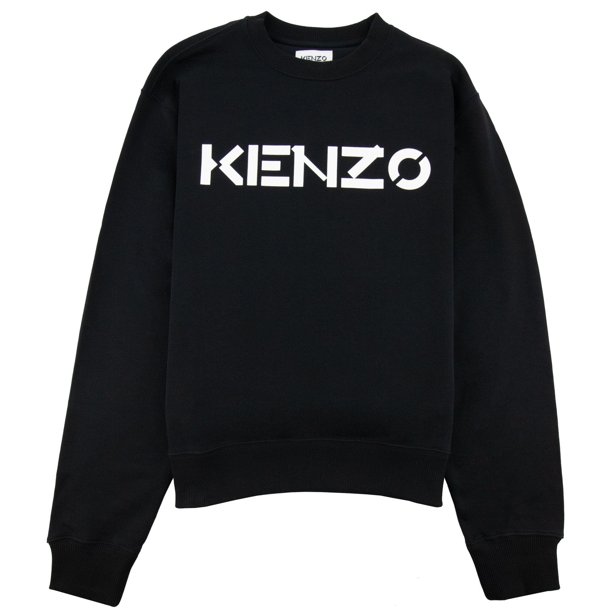 Kenzo Logo Print Crewneck Sweatshirt Black/white