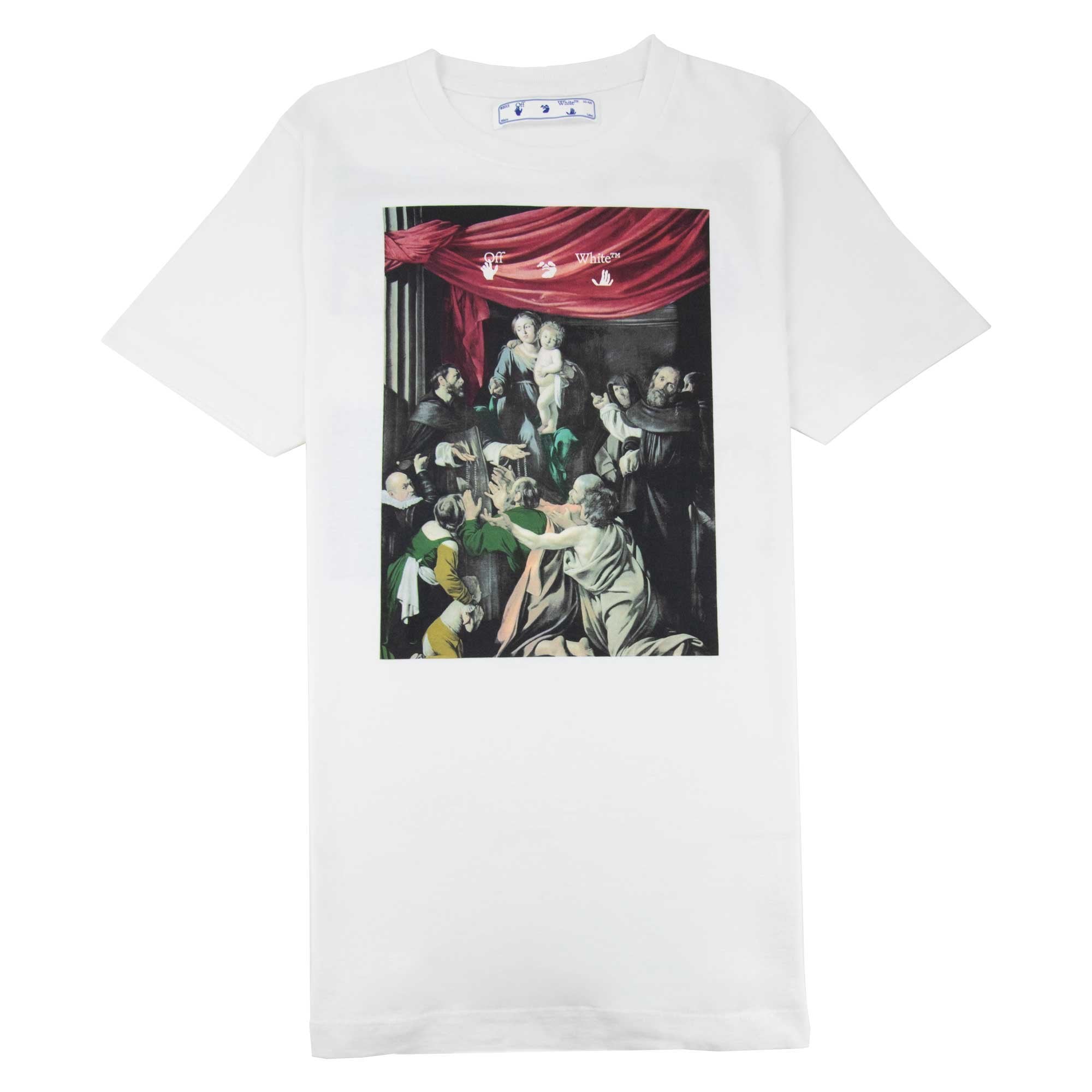 Off White Caravag S/s Printed T Shirt White/black