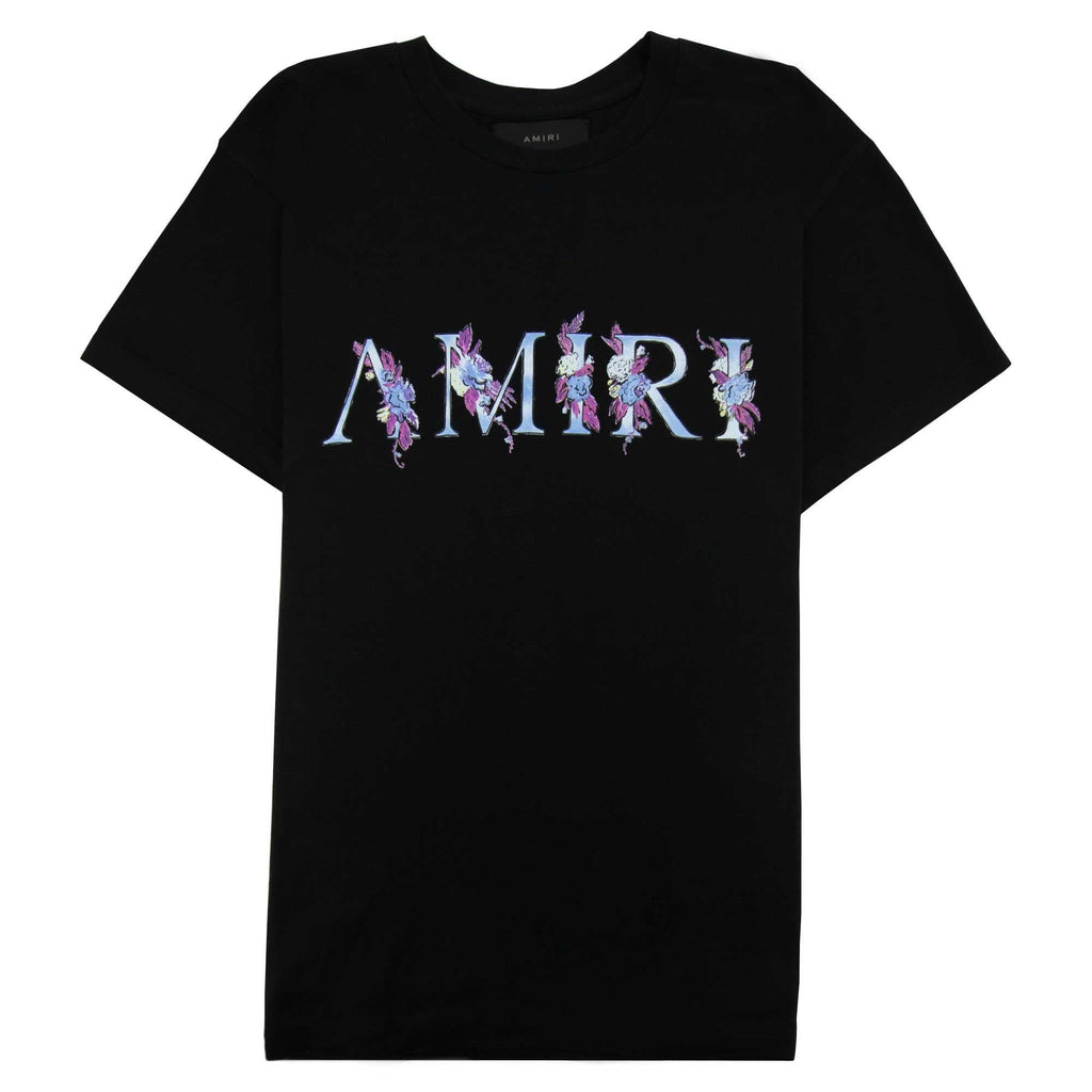Amiri Floral Crewneck T Shirt Black