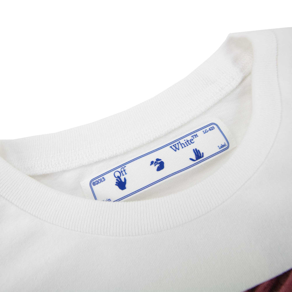Off White Caravag Printed L/s T Shirt White/black