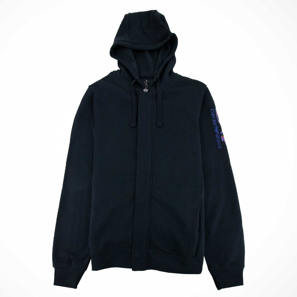 EA7 Triple Logo Press Stud Tracksuit Blue Notte