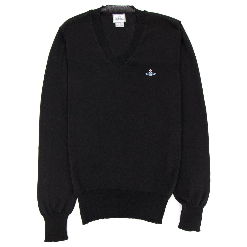 Vivienne Westwood V Neck Knitted Jumper Black