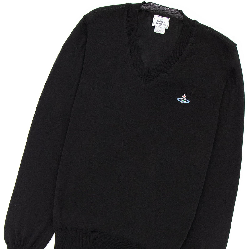 Vivienne Westwood V Neck Knitted Jumper Black