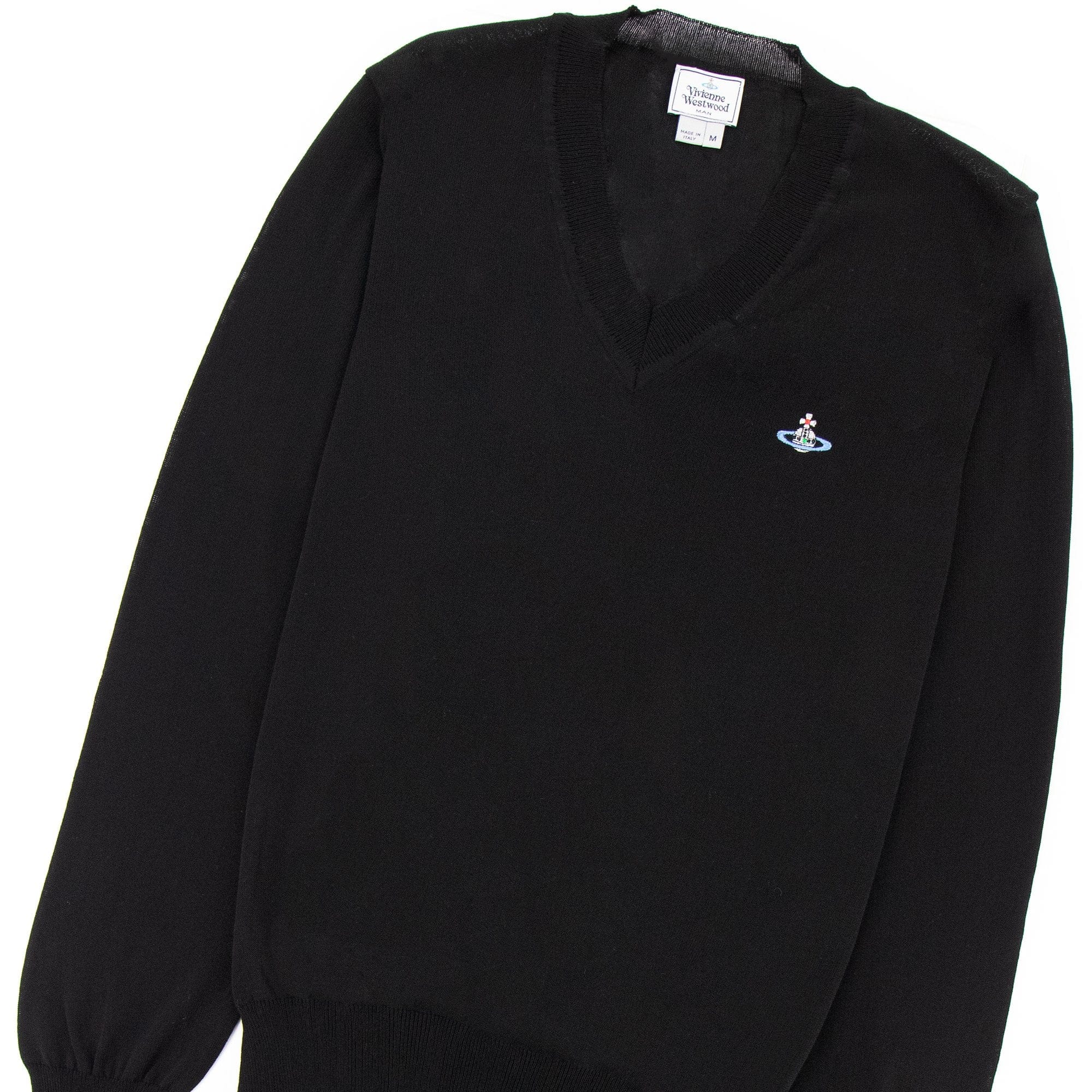 Vivienne Westwood V Neck Knitted Jumper Black