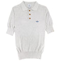 Vivienne Westwood Logo Short Sleeve Cotton Polo Light Grey