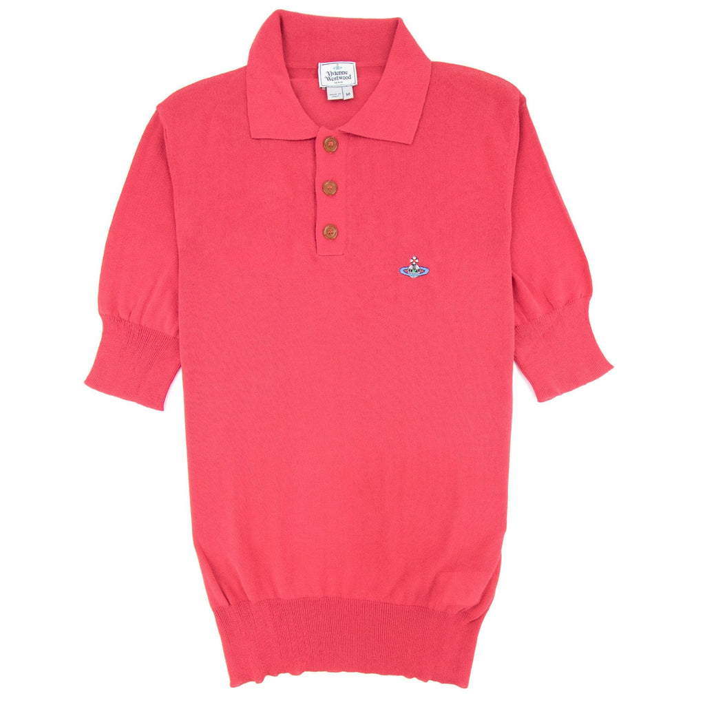 Vivienne Westwood Logo Short Sleeve Cotton Polo Pink
