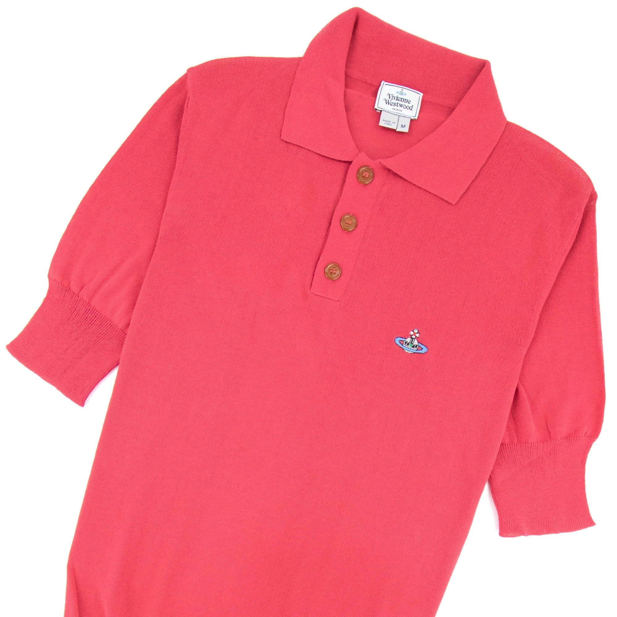 Vivienne Westwood Logo Short Sleeve Cotton Polo Pink