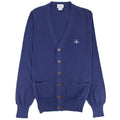 Vivienne Westwood Orb Logo Knitted Cardigan Royal Blue