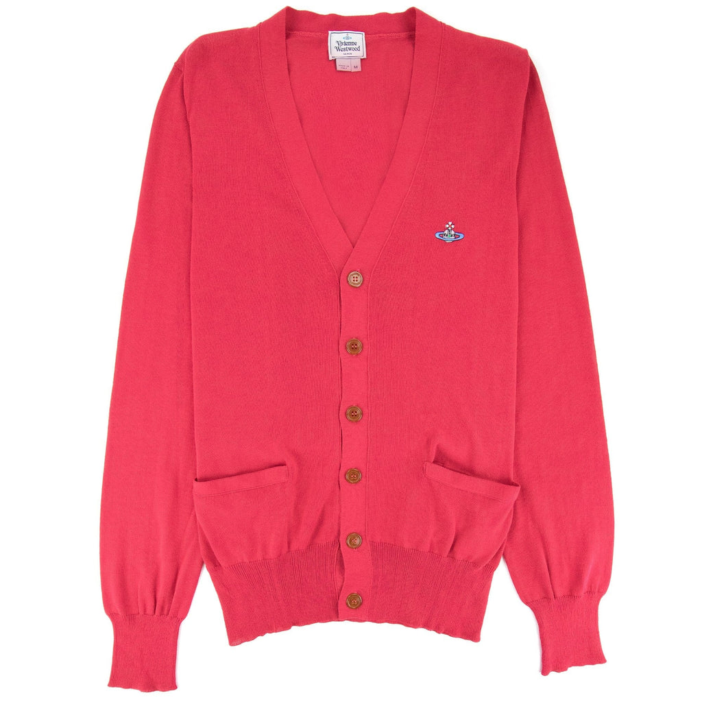 Vivienne Westwood Orb Logo Knitted Cardigan Pink