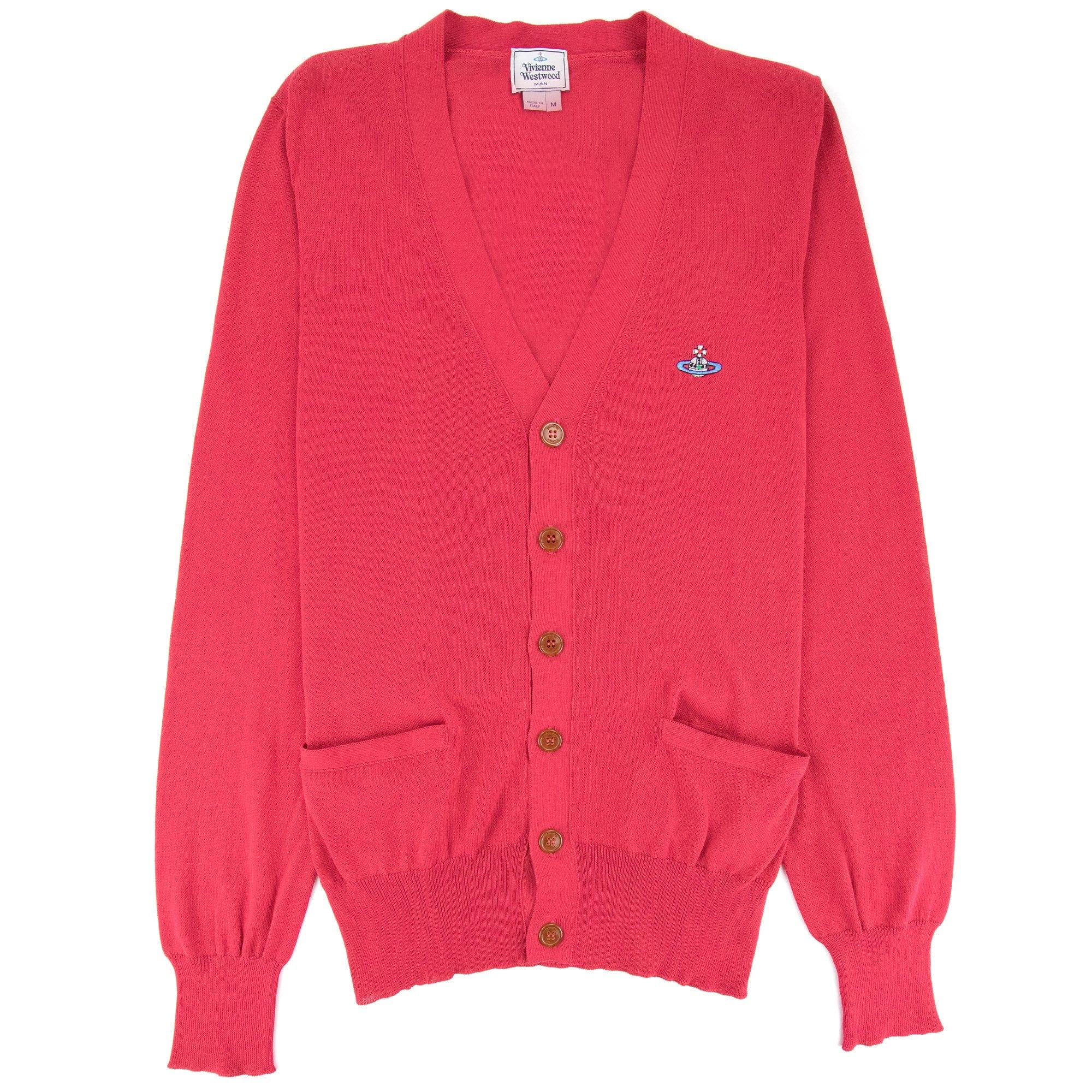 Vivienne Westwood Orb Logo Knitted Cardigan Pink