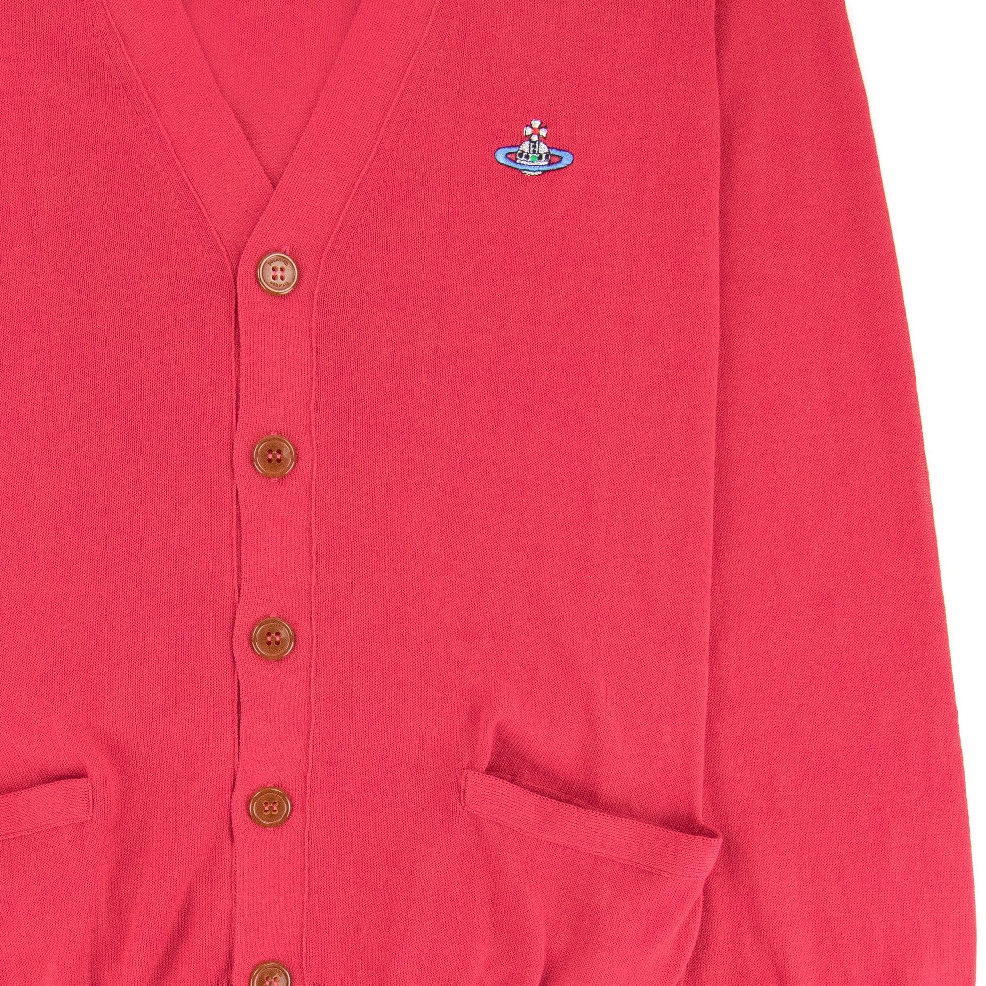 Vivienne Westwood Orb Logo Knitted Cardigan Pink