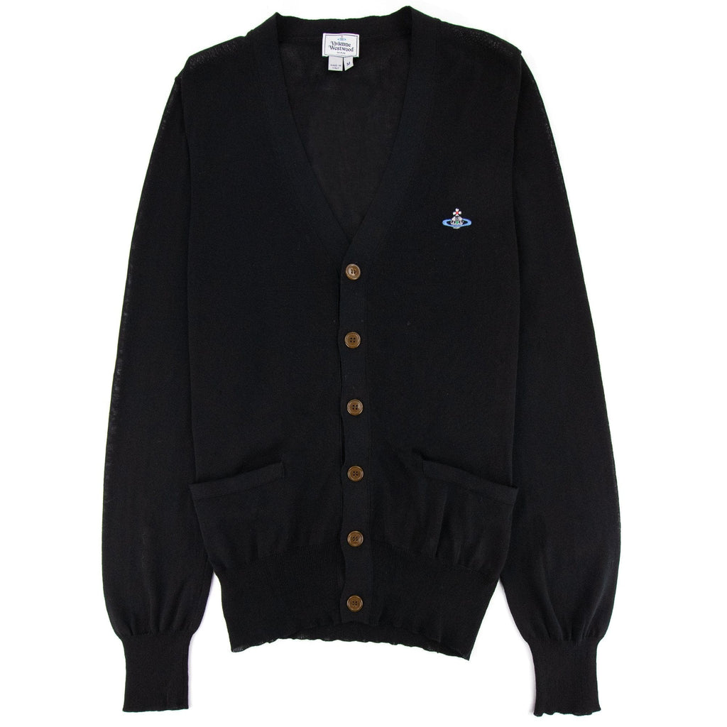Vivienne Westwood Orb Logo Knitted Cardigan Black